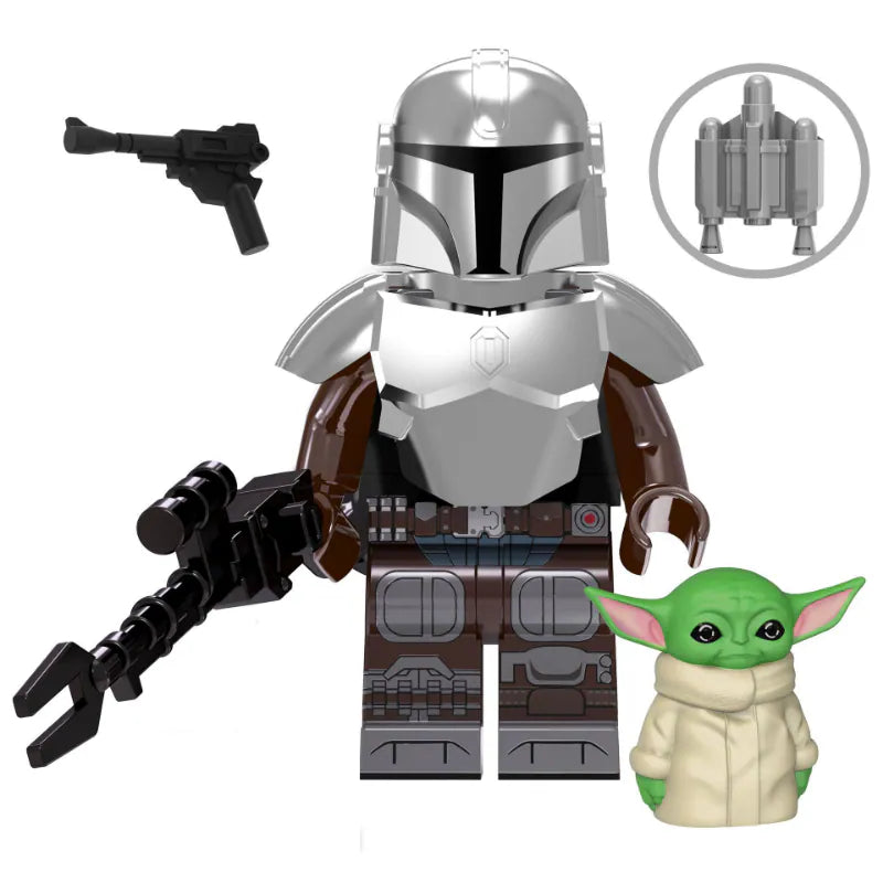 Mandaloria+Baby Yoda de Starwars 16