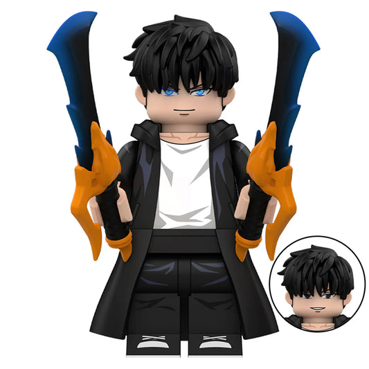 Minifigura Sung Jin-Woo de Solo Leveling - coleccionable anime