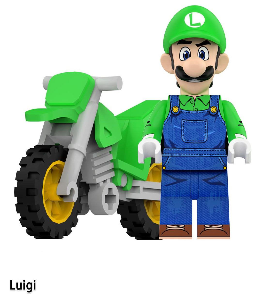 luigi en moto de Super Mario Bros 14